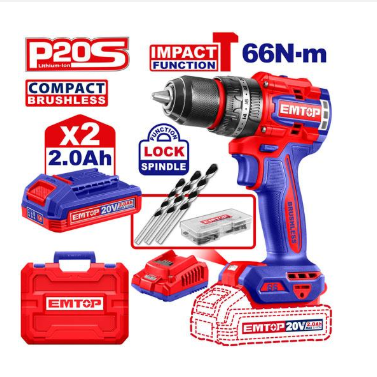 An image of a product called Kompakt fırçasız akkumulyatorlu zərbəli drel