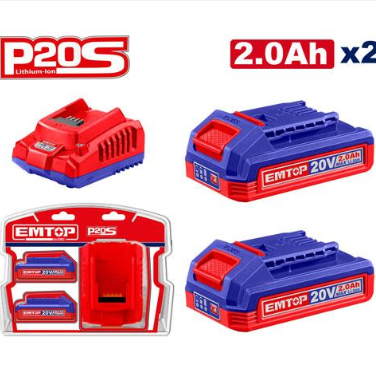 An image of a product called P20S Litium-İon akkumulyator və şarj cihazı dəsti 2Ah