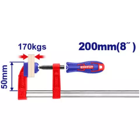 An image of a product called Plastik dəstəkli F-sıxac